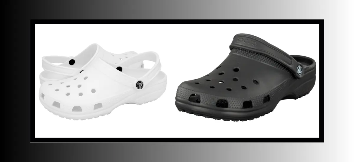 Black And White Crocs
